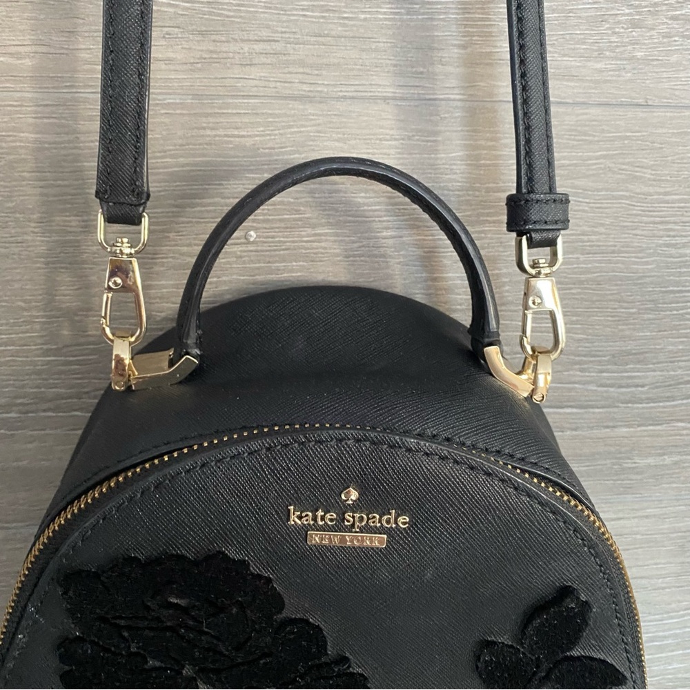 Kate Spade Cameron St Flock Roses Mini Backpack/ Crossbody - Picture 3 of 10